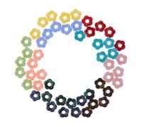 ARTSEWPLY Perles Acryliques Breloque Fleur 50 Pcs, Perles en Vrac Soi-même pour Bijoux, Surface Lisse, pour Bracelet et Créations
