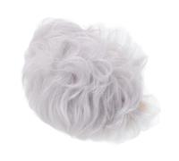 ARTSEWPLY Perruque Courte Grise Âgées Fibre Haute Température Bouclée et Ondulée Accessoire Cosplay Élégant et Confortable pour Costume Halloween