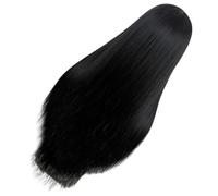 ARTSEWPLY Perruque Synthétique Longue Noire Femme Cheveux Raides -partie Résistante Chaleur Style Chic pour Fêtes Cosplay et Quotidien