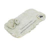 ARTSEWPLY Pierre Commémorative Chat Résine Décorative, Forme Chaton, Couleur Vert Mousse, Taille Moyenne, pour Jardin Et Tombeau, Souvenir Animaux De Compagnie, Dévotion Affectueuse