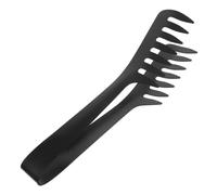 ARTSEWPLY Pince à Spaghetti Acier Inoxydable Noir Mat Pince Cuisine Pâtes Ergonomique Résistante Chaleur Pratique pour Service Buffet et Bbq