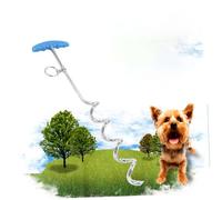 ARTSEWPLY Piquet Attache Chien Spirale Acier Robuste avec Anneau Pivotant Anti-nœuds pour Petits et Grands Chiens pour Camping et Extérieur