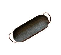 ARTSEWPLY Plateau de Rangement Forgé Ovale Vintage Décoration Maison Multifonction pour Cuisine et Salon Plateau Métallique pour Petits Objets Style Industriel et Ferme Petit Modèle