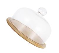 ARTSEWPLY Plateau Gâteau avec Cloche Verre Transparent et Plateau Protection Poussière pour Desserts Snacks Fromage Fruits Usage Domestique et Évènements