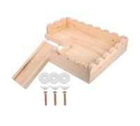 ARTSEWPLY Plateforme Bois Massif pour Cage de Hamster Taille L Éducatif et Échelle Escalade pour Hamsters Miniatures et Petits Rongeurs Accessoire pour Aire de Jeu et Habitat