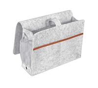 ARTSEWPLY Pochette de Rangement Suspendue Feutre Gris Organiseur de Chevet Multi-Poches Pochette de Rangement Fine et Robuste pour Lit Canapé et Bureau Pratique et Lavable
