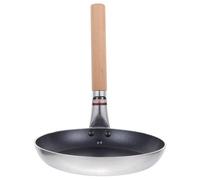 ARTSEWPLY Poêle à Œufs Antiadhésive 17 Cm Manche Droit en Bois, Mini Poêle à Frire Polyvalente pour Omelettes et Petit-déjeuner, Ustensile Cuisine Pratique et Légère pour Maison