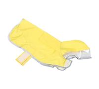 ARTSEWPLY Poncho Imperméable Réfléchissant pour Grand Chien avec Capuche Ajustable Manteau de Pluie Jaune pour Animaux de Compagnie Housse de Pluie Légère avec Ouverture Porte-Laisse
