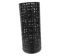 ARTSEWPLY Porte-parapluie Rond Creux Fer Support Polyvalent pour Parapluies et Fleurs Séchées Design Élégant pour Entrée et Bureau Modèle Moyen Noir