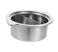 ARTSEWPLY Pot à Fondue Chinois Acier Inoxydable Marmite à Double Compartiment pour Cuisine Accessoire de Cuisine Multifonction et Stable pour Repas Famille