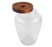 ARTSEWPLY Pot de Rangement Verre avec Couvercle Acacia Récipient Hermétique pour Cuisine Stockage Alimentaire pour Céréales Thé et Épices Conteneur Étanche pour Conservation