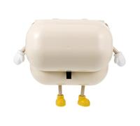 ARTSEWPLY Poubelle Suspendue Murale 9L Crème Couvercle Étanche Bac à Compost Pratique Cuisine Salle de Bain et Wc Petite Corbeille à Déchets pour Porte D’Armoire