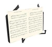 ARTSEWPLY Pupitre Pliable Portable pour Partitions de Musique Support de Lecture Réglable en Hauteur et Inclinaison Léger et Compact en Métal Noir pour Piano et Bureau Porte-Partitions