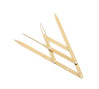 ARTSEWPLY Règle à Sourcils en Acier Inoxydable Doré, Outil de Mesure du Nombre D'or, Positionnement à 3 Points, pour Maquillage Professionnel et Microblading