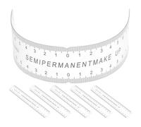 ARTSEWPLY Règle Flexible Transparente Pvc 6 Pièces Cartographie des Sourcils Outil Guide-sourcils Précision Graduée Portable pour Tatouage Microblading Maquillage Artistique