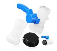 ARTSEWPLY Robinet de Cuve Plastique avec Tube Vanne Intégrée Rotative Accessoire pour Réservoir Eau Pluie Compatible Citerne et Récupérateur