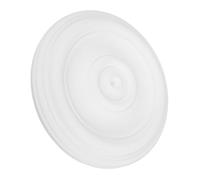 ARTSEWPLY Rosace de Plafond Ronde en Polyuréthane, Médaillon Décoratif pour Luminaire, Socle de Plafonnier Résistant aux Chocs, Finition Lisse Blanche, pour Éclairage Intérieur