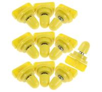 ARTSEWPLY Roulements de Roue pour Hamster 10 Pièces Jaunes avec Bouton de Serrage Accessoires Silencieux de Rechange pour Roue d'exercice Hamster et Chinchilla, Support D'axe de