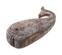 ARTSEWPLY Sculpture de Baleine Vintage en Résine Petite Taille 13 X 75 CM Décoration Intérieure Côtière pour Salon et Bureau Accessoire Table Basse Ornement Thème Plage