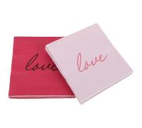 ARTSEWPLY Serviettes en Papier Jetables Saint-Valentin 80 Pièces Décoratives Rouges et Roses Double Épaisseur Absorbantes pour Fêtes Mariages et Dîners Romantiques