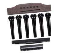 ARTSEWPLY Set de Accessoires Guitare avec Sillet Chevalet Sillet et Clous de Corde Bois et Plastique Remplacement pour Guitare