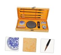 ARTSEWPLY Set de Calligraphie Chinoise Professionnel avec Pierre à Encre Portable Pinceau pour Étudiants et Artistes Cadeau Culture Traditionnelle