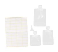 ARTSEWPLY Set de Pochettes Rechargeables pour Lotion avec Entonnoir et Étiquettes Sacs Compacts pour Voyage et Rangement Cosmétique Étanches et Réutilisables