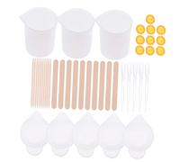 ARTSEWPLY Set de Silicone DIY pour Résine Époxy Tasses à Mesurer et Mélanger Récipients Résistants pour Fabrication de Cristaux Bricolage Artisanat