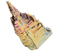 ARTSEWPLY Spécimen Cristallin D’aluminium Bismuthé 30-50g, Pierre Minérale Arc-en-ciel Irisée, Ornement De Décoration De Table Naturel, Collection Minérale Pour Bureau Et Intérieur