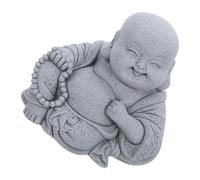 ARTSEWPLY Statue Bouddha Grès pour Aquarium Figurine Décorative pour Paysage de Poisson Statuette Asiatique Naturelle Ornement pour Bonsaï et Décoration Intérieure