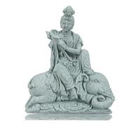 ARTSEWPLY Statue de Bouddha Assis en Grès Décorative pour Aquarium, Figurine de Moine Bouddha Compacte, Ornement pour Décoration Intérieure Paisible et Aménagement sous-Marin