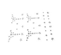 ARTSEWPLY Strass Autocollants pour Visage et Yeux 1 Planche Gemmes Auto-adhésives Paillettes Précieuses Décoration Maquillage Festival Bijoux Corps