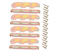 ARTSEWPLY Support de Lit Robuste Jeu de Équerres de Fixation pour Cadre Connecteurs pour Tête et Pied de Lit avec Vis Montage Facile pour Stabilité Renforcée