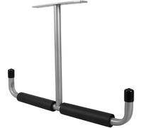 ARTSEWPLY Support de Rangement Plafond Multifonction en Fer pour Vélo, Canne à Pêche et Planche à Roulettes, Fixation T-type Argentée pour Garage, Étagère Suspendue Robuste et Gain de Place