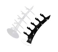 ARTSEWPLY Support pour Lunettes de Soleil en Acrylique Transparent et Noir, Présentoir Minimaliste 5 Paires, Organisateur de Rangement pour Bureau, Support Solide pour Lunettes de Soleil,