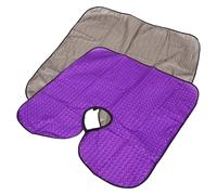 ARTSEWPLY Tablier à Cheveux Imperméable 2 Pièces Taille Unique Plastique Violet et Motif Ondulé Résistant pour Coiffeur Homme et Femme Usage Salon Coiffure Protection Vêtements