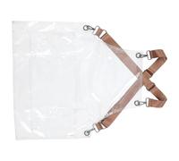 ARTSEWPLY Tablier de Coiffeur Transparent en Tpu Imperméable Court 60 CM avec Sangle Jaune Ajustable Protection Oléofuge pour Salon de Coiffure Coloration Capillaire et Usage