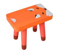 ARTSEWPLY Tabouret pour Garçon et Filles en Bois Massif Motif Renard Repose-Pieds Antidérapant Léger et Stable Siège Garçon et Filles pour Chambre et Maison Meuble Bois Pratique et Sûr