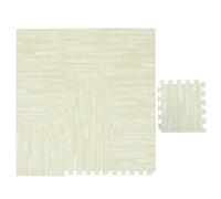 ARTSEWPLY Tapis de Sol Garçon et Filles en Mousse Eva Imitation Bois 30x30x1 Cm, Dalles Emboîtables Épaisses, Tapis D’éveil Bébé pour Chambre et Salon, Set 10 Pièces Bordures