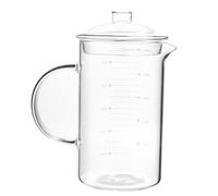 ARTSEWPLY Tasse en Verre Graduée 1000 Ml Haute Résistance Thermique 20° à 150°C avec Couvercle en Verre Carafe Multifonction pour Jus Eau Froide et Boissons Maison Récipient Alimentaire