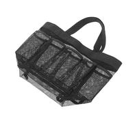 ARTSEWPLY Trousse De Toilette en Filet Portable Grosse Capacité, Nylon Noir, Légère Et Respirante, pour Élève Et Voyageur, Rangement Bain Et Salle De Bain, 8 Poches