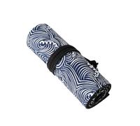 ARTSEWPLY Trousse Rouleau Toile Motif Vagues pour Crayons de Couleur Pochette Enroulable Pratique et Portable pour Étudiants Grand Stockage Emplacements