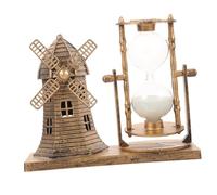 ARTSEWPLY Vintage Hourglass with Lighthouse Decor Retro Desktop Ornament for Home and Office Stable Table Centerpiece Plastic and Glass Craft Decoration