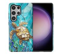 artslion Coque esthétique 2 en 1 pour Samsung Galaxy S25 Ultra, étui de téléphone à Protection complète et Antichoc -Tortue de mer Motif