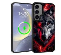 artslion Étui magnétique pour Samsung Galaxy S25 Plus Coque de Protection Antichoc Compatible avec MagSafe Loup à Un œil Modèle