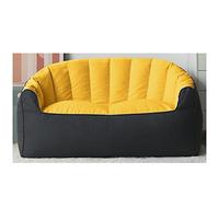 ArtsPavilion Bean Bag Chaise Adulte - Fauteuil Sleeper, Canapé Deux Places, Chaise Longue Intérieur Extérieur, Meubles Yellow+Dark-Grey