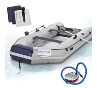 ArtSport Bateau Paddel Boot Gris avec Alu Sol - 3,80 m