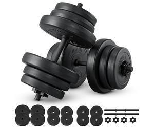 ArtSport Ensemble d'haltères 40 kg avec 2 barres d'haltères, 12 poids, poignées antidérapantes et fermetures en étoile | Ensemble pour la musculation à domicile