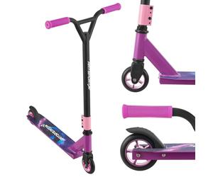 ArtSport Galactic Cruiser - Trottinette Freestyle pour Enfants et Adolescents - Guidon à 360°, Roues en Aluminium de 100 mm - Violet Noir
