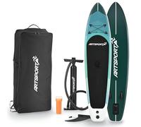ArtSport Planche de Stand Up Paddle en kit Gonflable 320 cm - 150 kg - Leash, Pompe, pagaie, Sac et Accessoires - Planche de Sup